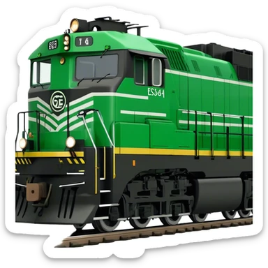 Locomotive (Freight) - GE ES44AC (Model Year: 2021) (Iconic colour: Green and black) sticker