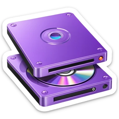 purple dvd drive sticker