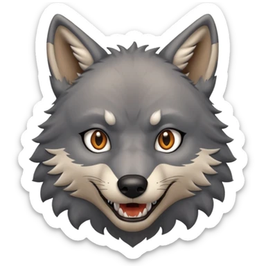 the wolf in the little red riding hood story sticker
