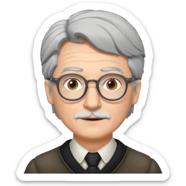 Narrator gray hair classes  from Into the Woods sticker