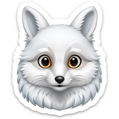 Ermine-Snowshoe-Hare-Arctic-Fox-Snowy-Owl-fusion-hybrid sticker