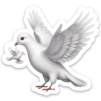 a dove with a letter in paws sticker