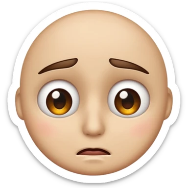 Sad face with winky face sticker