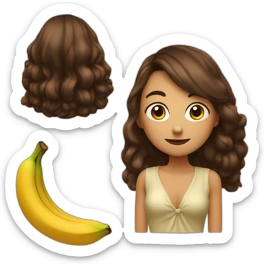 Une amie avec une banane sticker