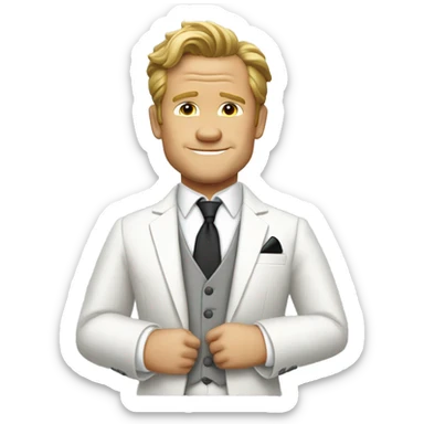Barney Stinson in a white suit sticker