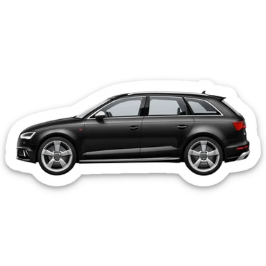 Audi car black wagon sticker
