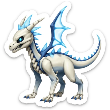 Skeletal Manectric-Marowak-Dialga-Duskull-Electrike-Fakémon-hybrid-creature (full body)  sticker