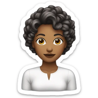 designer mulher de cabelo loiro curto sticker