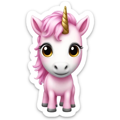 Cute unicorn pink sticker
