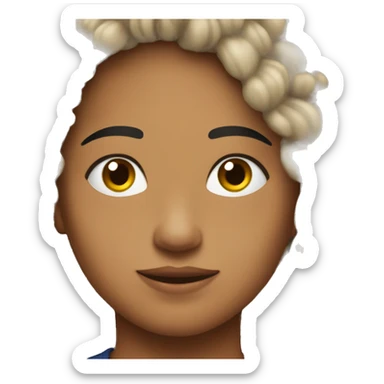 Morena pelo rizo  sticker