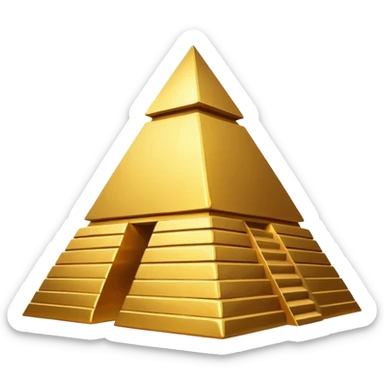 Gold big shiny giant ancient Egyptian pyramid  sticker