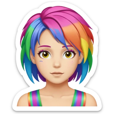 rainbow mika sticker