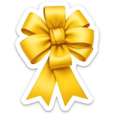 Apple-style emoji, minimal shading, simple gradients.
Keep the original emoji style and shape exactly the same.
Change the ribbon color to a vivid yellow.
Flat emoji style, clean vector look, no extra elements, no text, transparent background. sticker