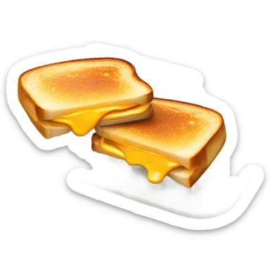 Grilled cheese sandwich on white plate sticker