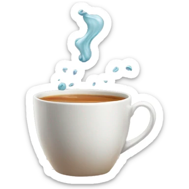 cup of tea spilling sticker