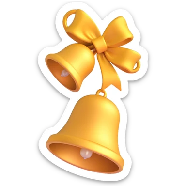 gold bell sticker