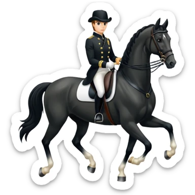 Dressage horse without rider sticker