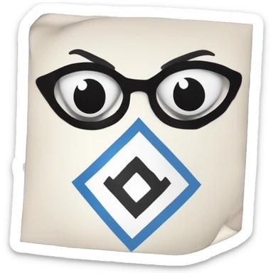 blue round circle thats small, with a white small check mark inside of it. Make sure the check mark is point to the left and it looks like an actual check mark, that teachers use for grading work. sticker