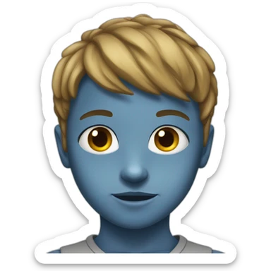 enfant au yeux bridé sticker