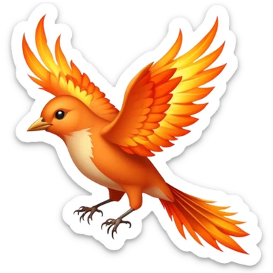 A flying nightingale on fire sticker