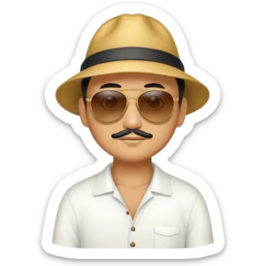 a man at beijing in sunny day sticker