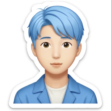 Bts’s Namjoon blue hair  sticker