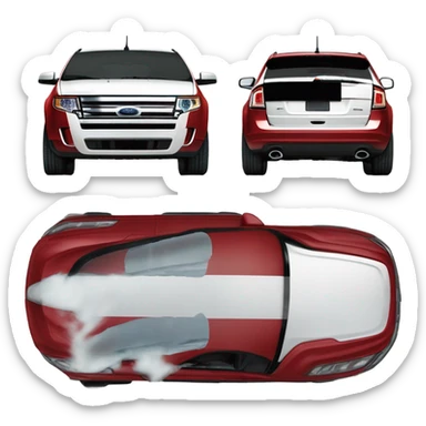 Ford edge red 2010 sticker