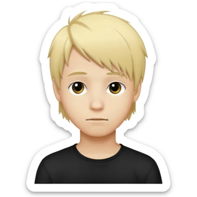 boy teen with blonde emo hair sticker