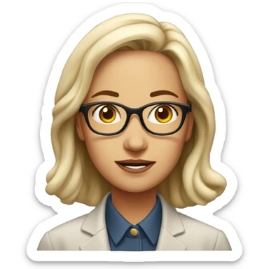  Intellectual woman, aged between 30 and 40 sticker