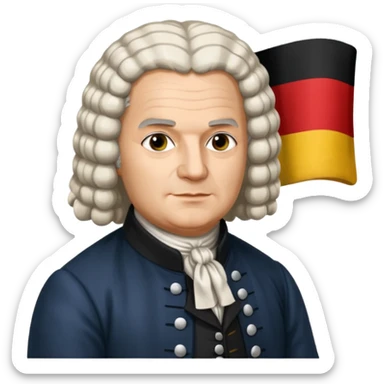 johann sebastian bach german flag sticker
