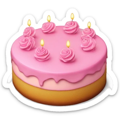 tarta cumpleaños rosa sticker