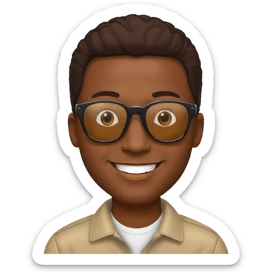 Sunglasses, black guy sticker