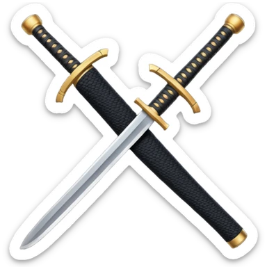 The hilt of a samurai sword sticker