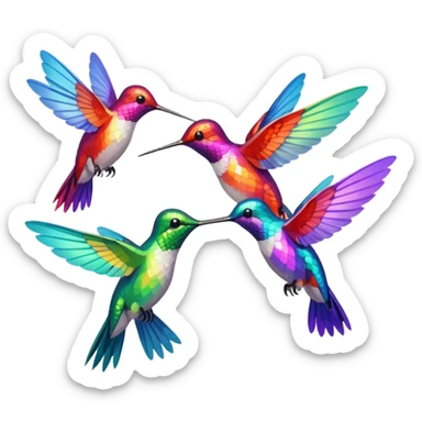 MORE HUMMINGBIRDS sticker