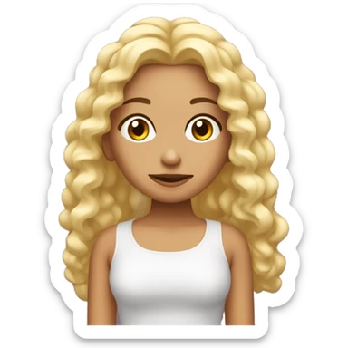 Una chica blanca con rulos durmiendo sticker