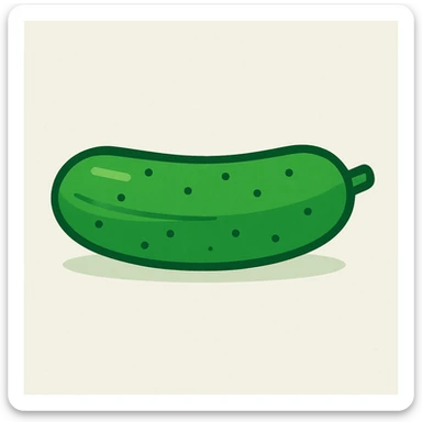 Flat design style cucumber sticker