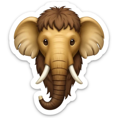 mammoth head sticker