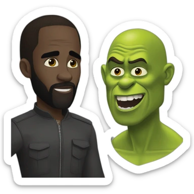 "death grips" mc ride and shrek singing sticker