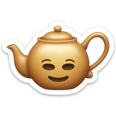 A teapot filled with ginger tea sticker