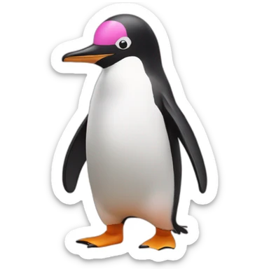Pinguin who’s wearing a pink shorts sticker