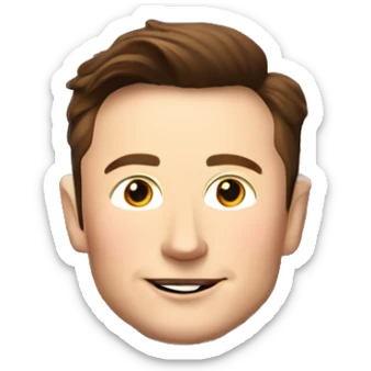 Elon musk on top of a rocket ship  sticker