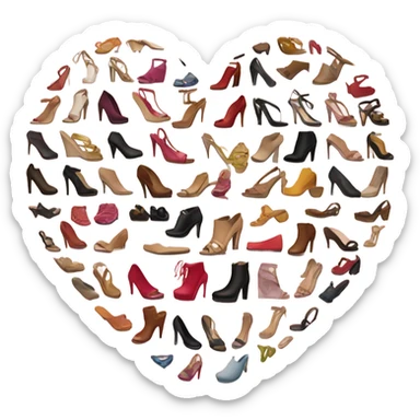 Heart full of ladies footwear  sticker