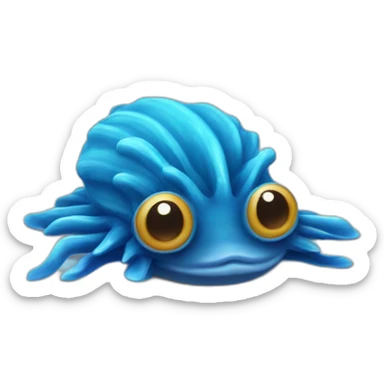 blue sea slug sticker