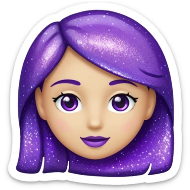 Glitter Roxo e Ciano Seta sticker