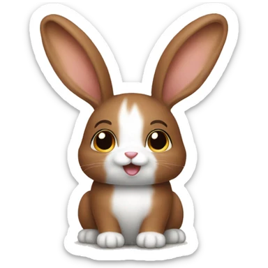 Minilop brown bunny sticker