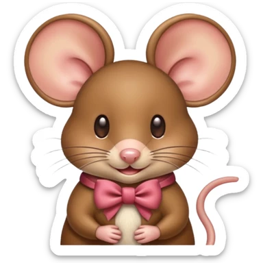 Ratón con un lazo  sticker