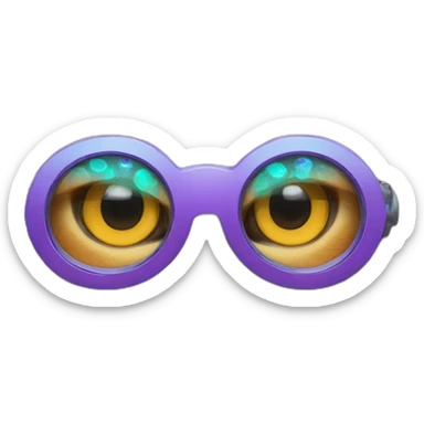 Garfield cat with kaleidoscope eyes sticker