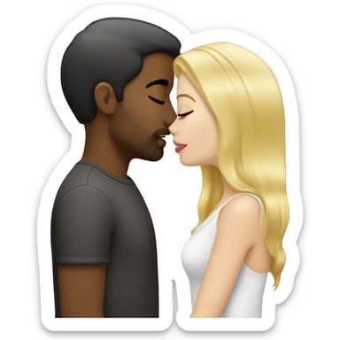 blond-hair-woman-and-dark-hair-man-kisses sticker
