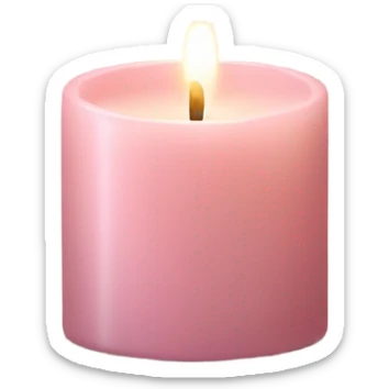 Aesthetic light pink candle  sticker