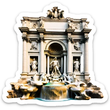 Trevi fountain sticker
